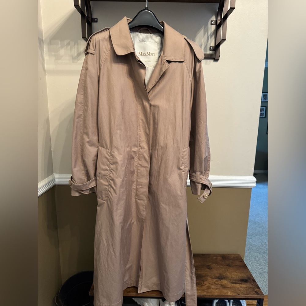 MAX MARA Beige The Cube Belted Trench Coat - Picture 4 of 9